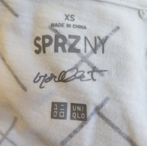 Uniqlo SPRZ NY François Morellet Graphic Tee in White and Black Size XS - Picture 4 of 5